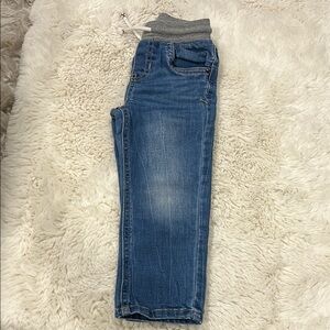 Blue Jeans with Gray Waistband